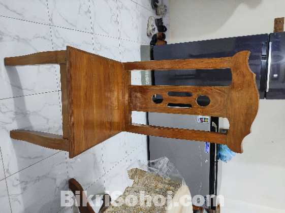 সেগুন কাঠের ০৪ চেয়ারের ডাইনিং